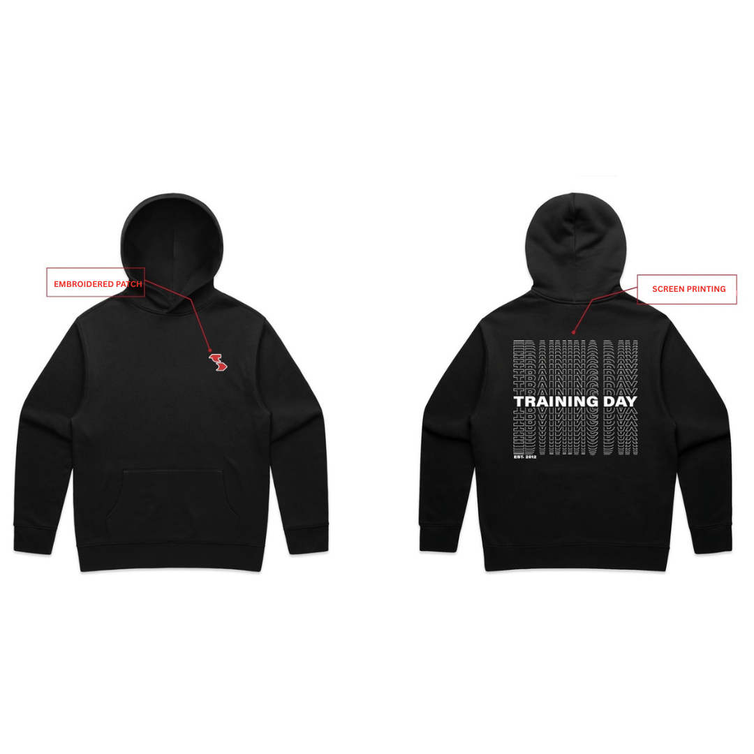 *PRE SALE* TD STACKED HOODIE - BLACK