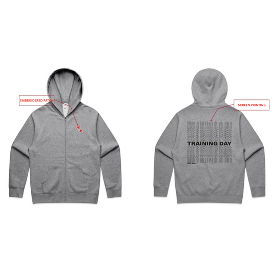 *PRE SALE* TD GYM STACKED ZIP HOODIE - GREY MARLE