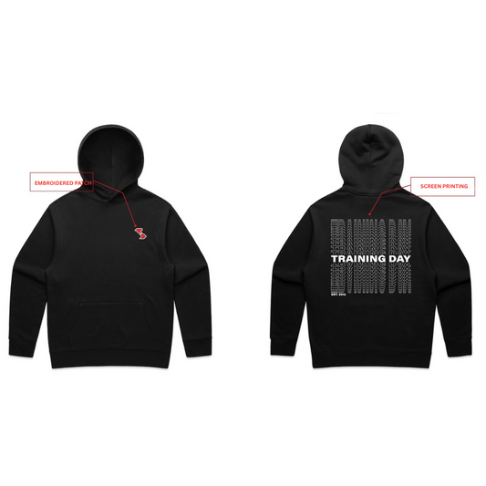 *PRE SALE* TD GYM STACKED HOODIE - BLACK